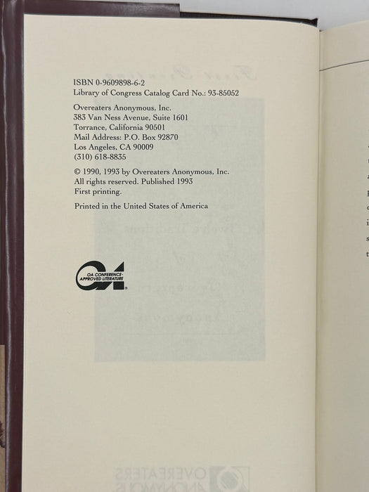 Overeaters Anonymous Book Set