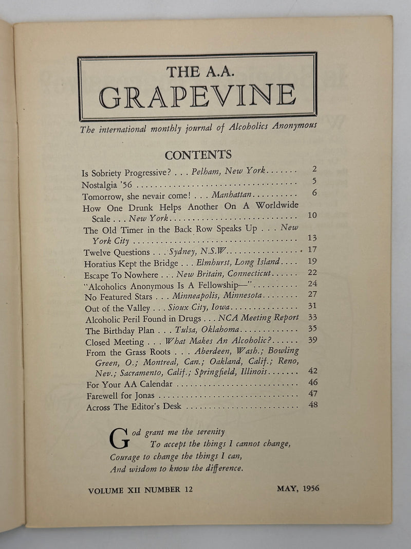 AA Grapevine from May 1956