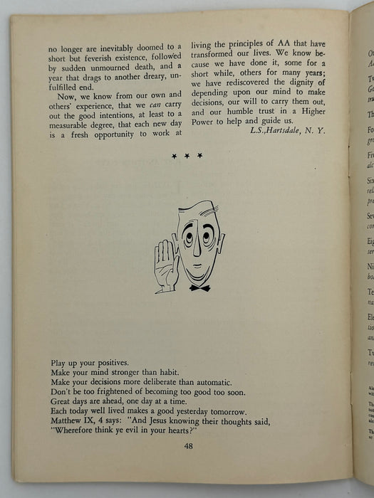 AA Grapevine from January 1953 - Milestone Report