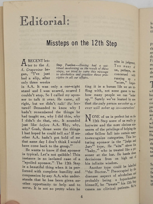 AA Grapevine from September 1949