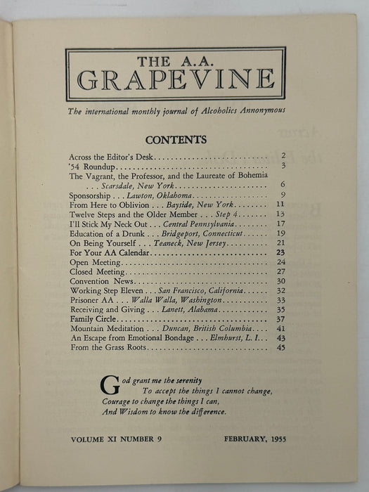 AA Grapevine from February 1955