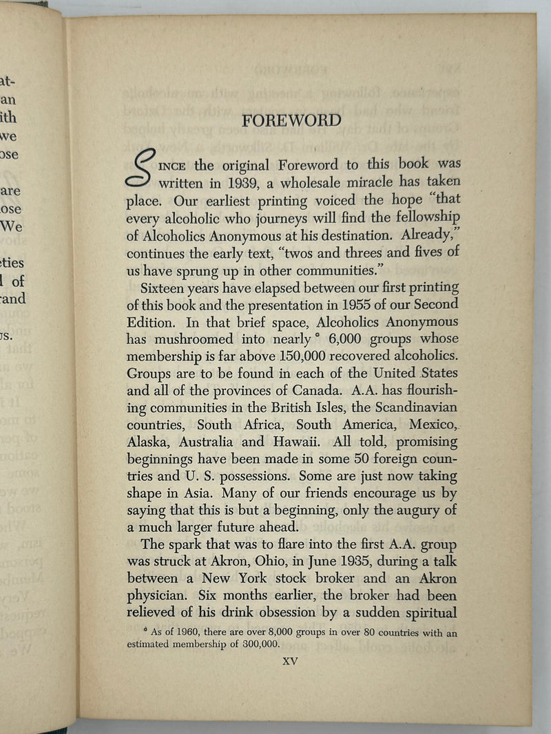 Alcoholics Anonymous Second Edition 4th Printing from 1960 - ODJ