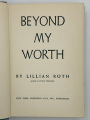 Beyond My Worth by Lillian Roth Recovery Collectibles