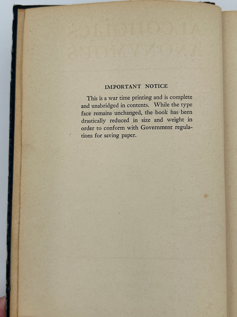 Alcoholics Anonymous First Edition 8th Printing from 1945 - RDJ Recovery Collectibles
