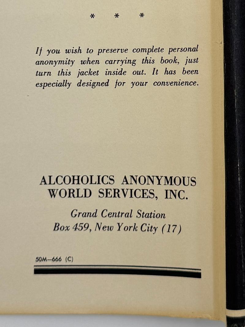 Alcoholics Anonymous Second Edition 8th Printing from 1966 - ODJ