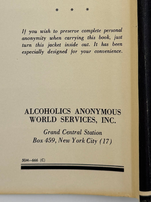 Alcoholics Anonymous Second Edition 8th Printing from 1966 - ODJ