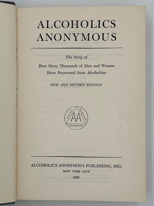 Alcoholics Anonymous Second Edition 2nd Printing with ODJ