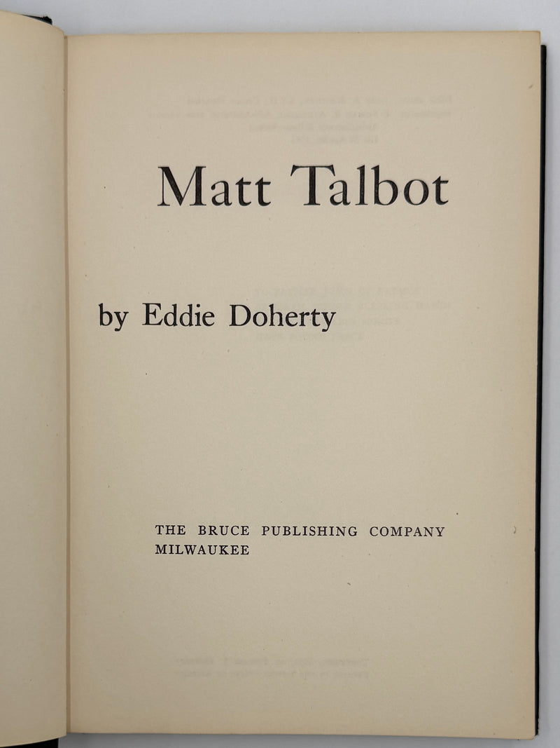 Matt Talbot by Eddie Doherty — First Printing from 1953 - ODJ