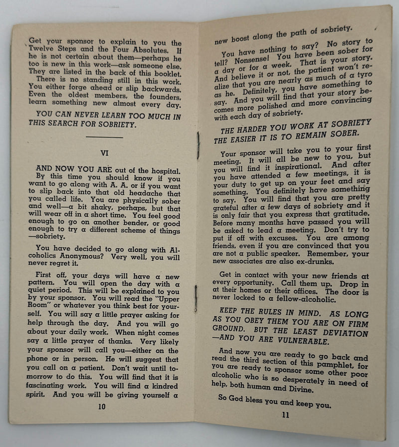 A Manual for Alcoholics Anonymous “Akron Manual” - First Printing