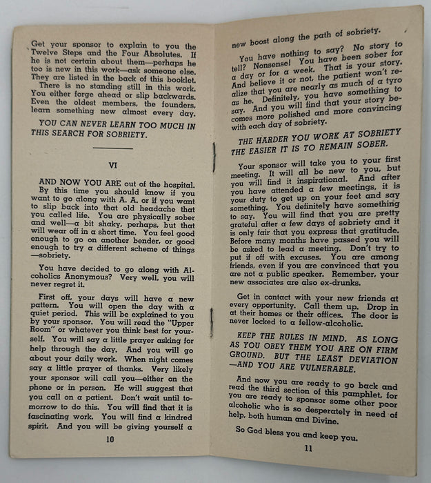 A Manual for Alcoholics Anonymous “Akron Manual” - First Printing