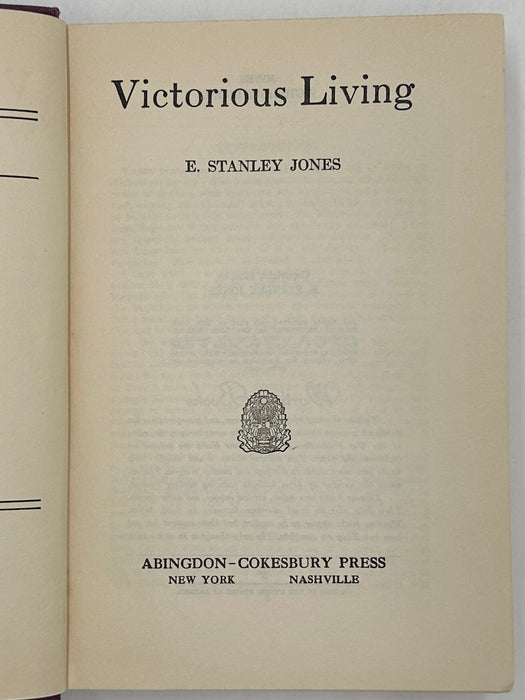 Victorious Living by E. Stanley Jones