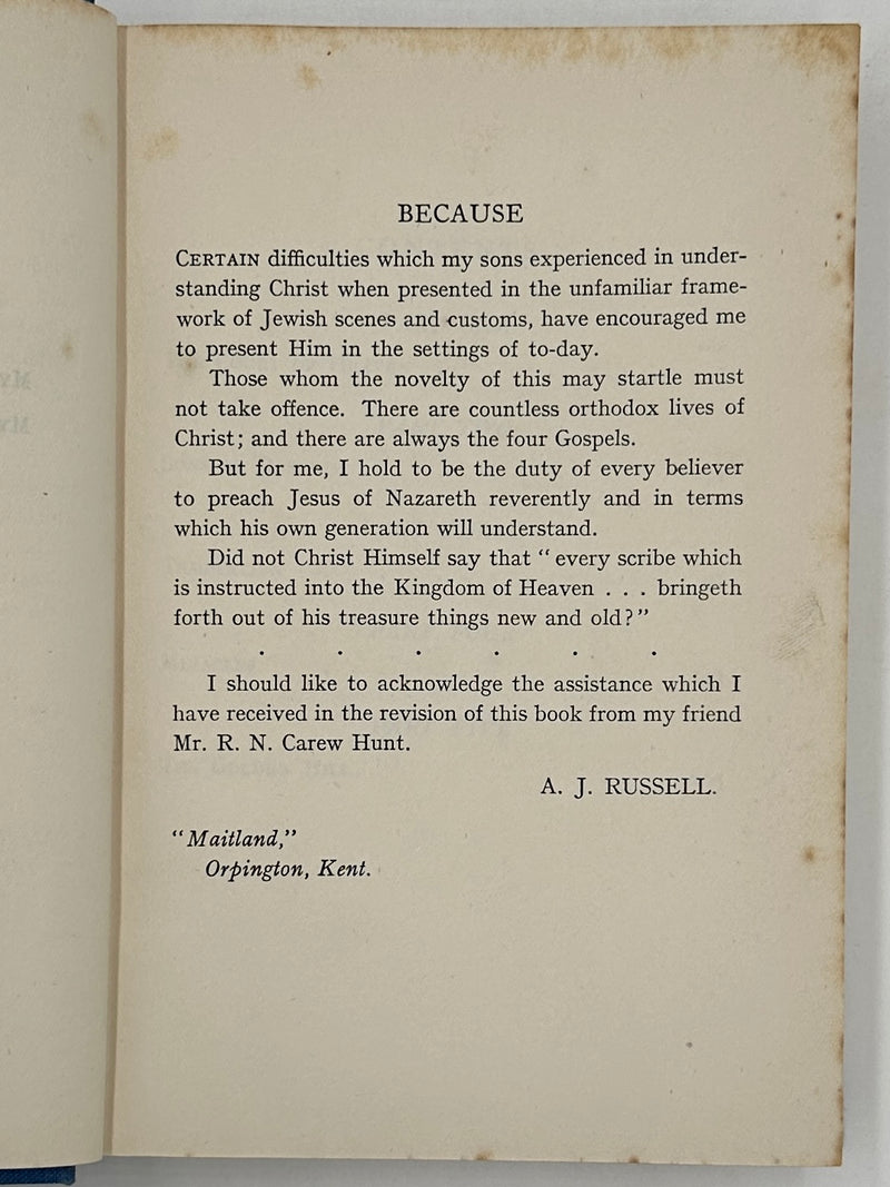 Christ Comes To Town by A.J. Russell - First Printing from 1935 - RDJ