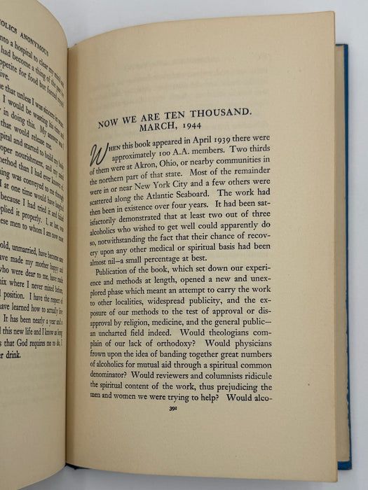 Alcoholics Anonymous First Edition 5th Printing from 1944 - ODJ -  Baby Blue