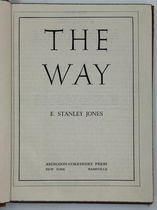 Signed - The Way by E. Stanley Jones