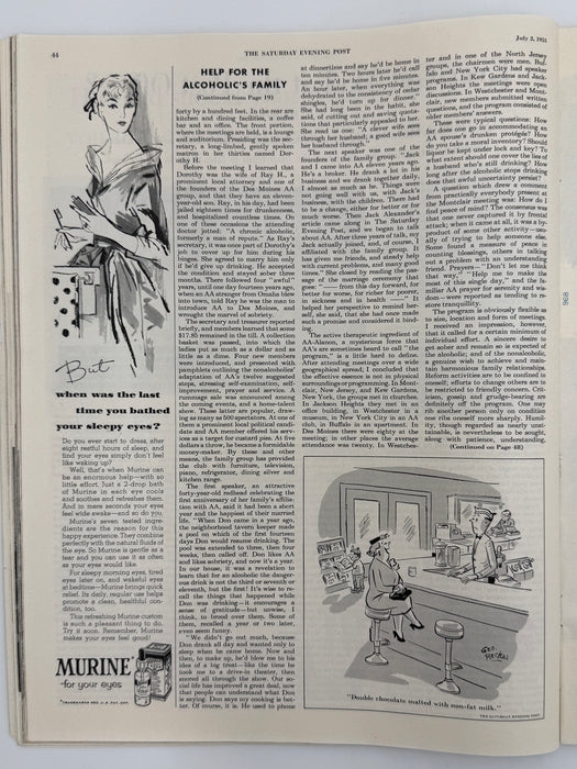 Saturday Evening Post from July 2, 1955 - Help for the Alcoholic’s Family