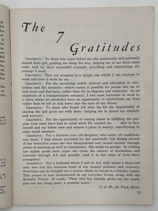 AA Grapevine from July 1957 - A Milestone Issue