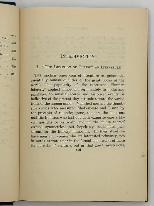 The Imitation of Christ BY THOMAS A KEMPIS - 1926 - ODJ