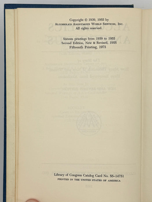Alcoholics Anonymous Second Edition 15th Printing from 1973 - ODJ