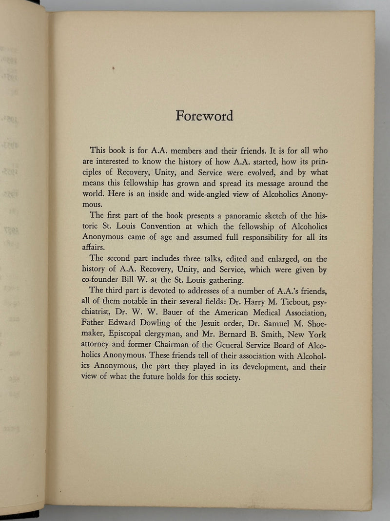 Alcoholics Anonymous Comes of Age — First Edition, First Printing (1957) Harper & Brothers Issue — Original Dust Jacket