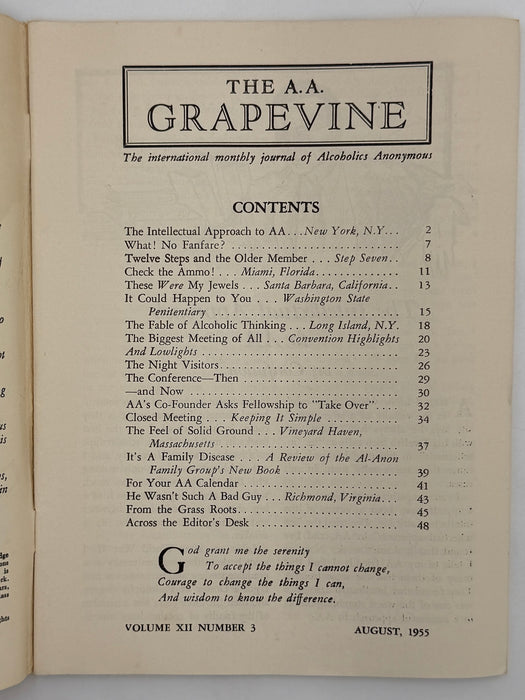 AA Grapevine - Convention Highlights - August 1955
