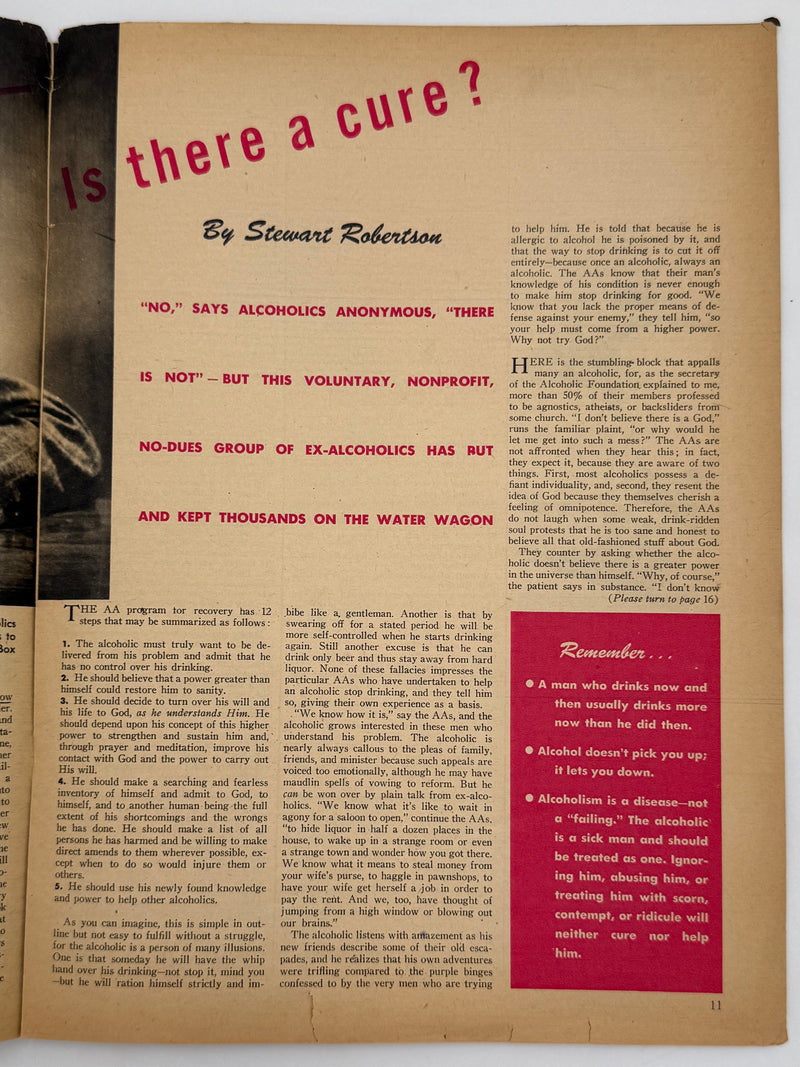 The Family Circle Magazine from January 1945 - Alcoholism is There a Cure?