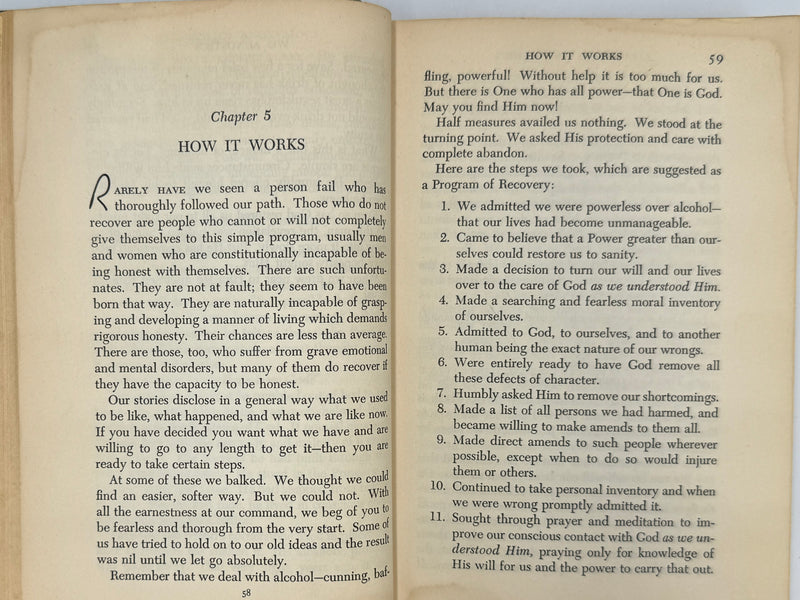 Alcoholics Anonymous Second Edition First Printing from 1955 - RDJ
