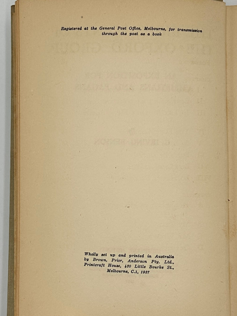 The Eight Points of the Oxford Group by C. Irving Benson - Fifth Printing from 1937 West Coast Collection