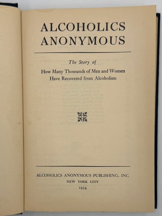 Alcoholics Anonymous First Edition 15th Printing from 1954 - ODJ
