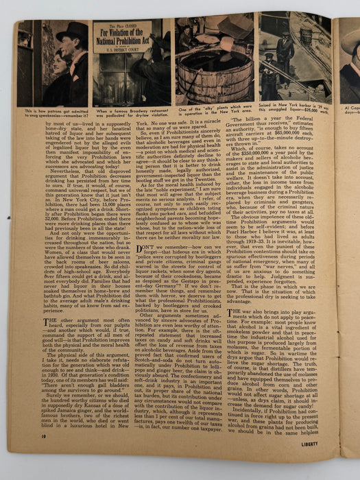 Liberty Magazine from June 27, 1942 - Prohibition: Will It Happen Again?
