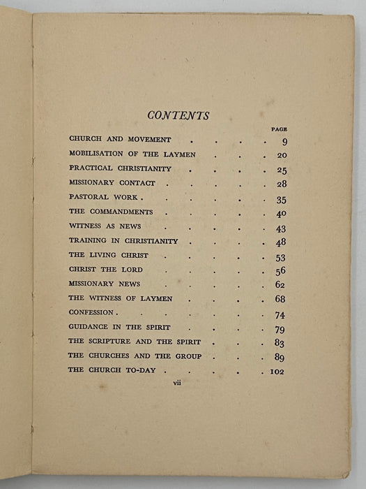 The Church and the Oxford Group by Emil Brunner - First Printing from 1937