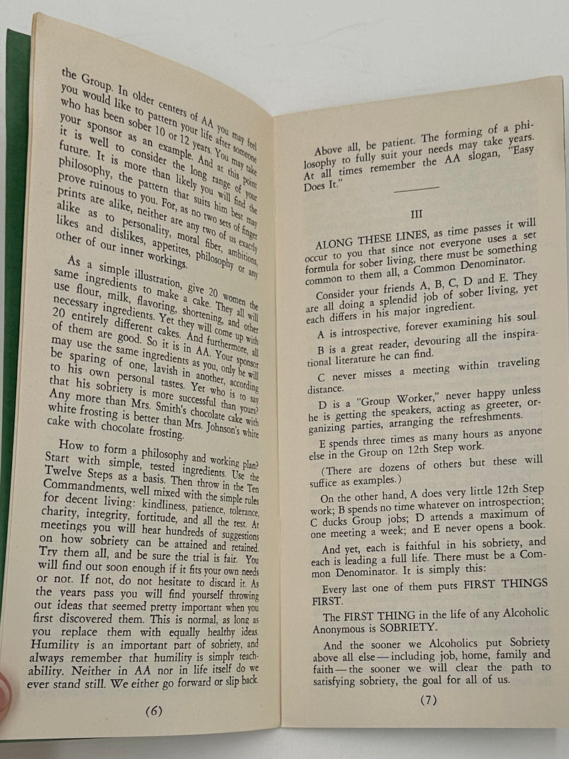 Second Reader for Alcoholics Anonymous Early Akron A.A. Pamphlet