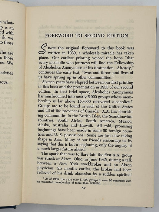 Alcoholics Anonymous Second Edition 7th Printing from 1965 - ODJ