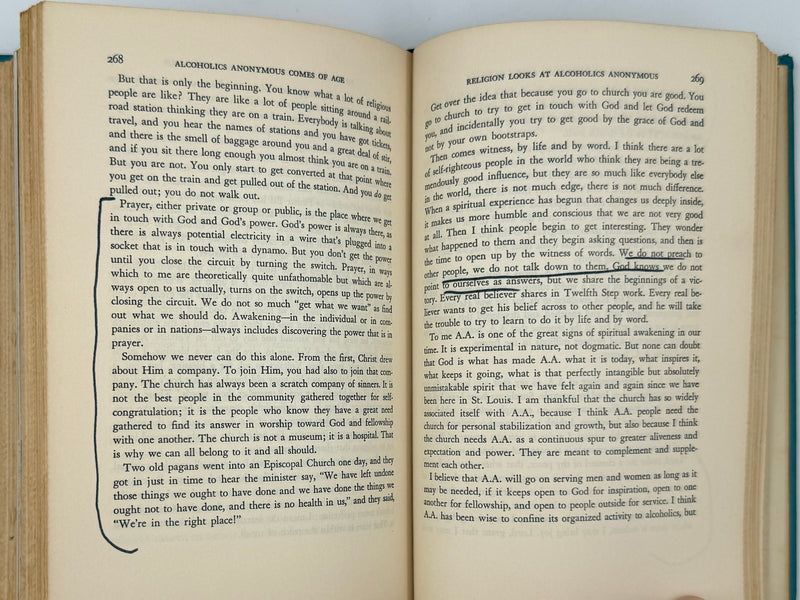 Alcoholics Anonymous Comes of Age — First Edition, First Printing (1957) Harper & Brothers Issue — Original Dust Jacket