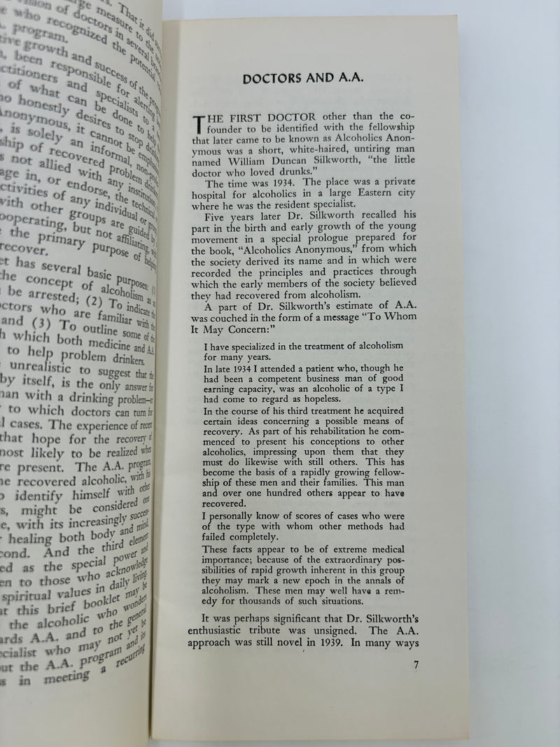 Alcoholics Anonymous and the Medical Profession - 1955