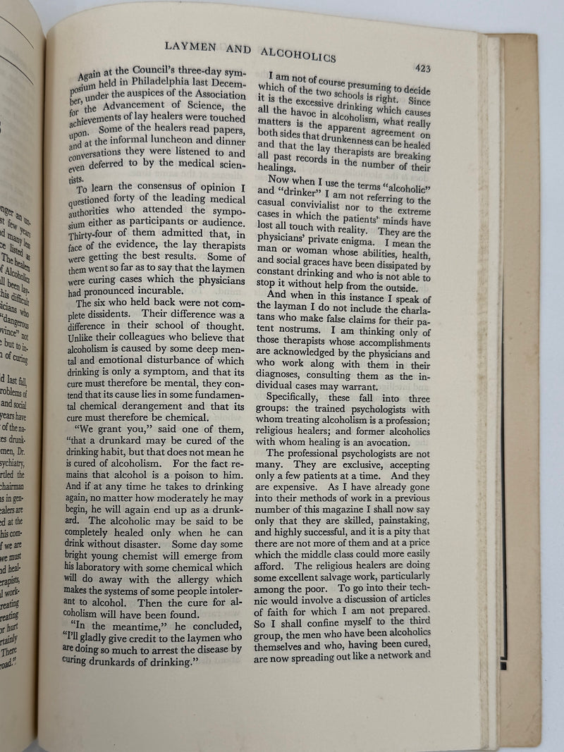 Harper’s Magazine — September 1941 Featuring “Laymen and Alcoholics” by Genevieve Parkhurst