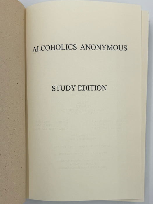 The IWS Study Edition Alcoholics Anonymous Big Book - 1994