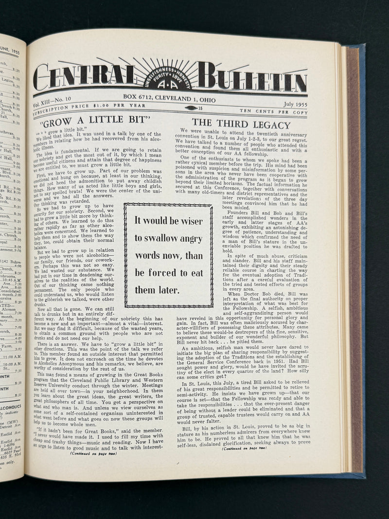 The Cleveland Central Bulletin Collection — Original Bound Volumes, 1942–1962