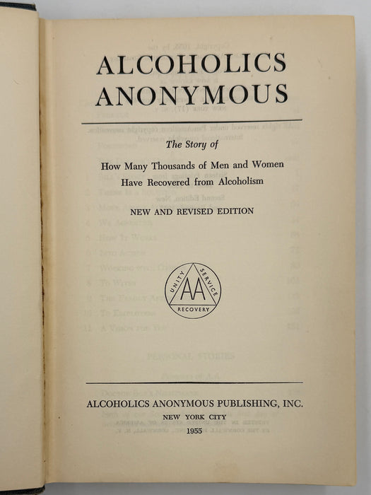 Alcoholics Anonymous Second Edition First Printing from 1955 - RDJ