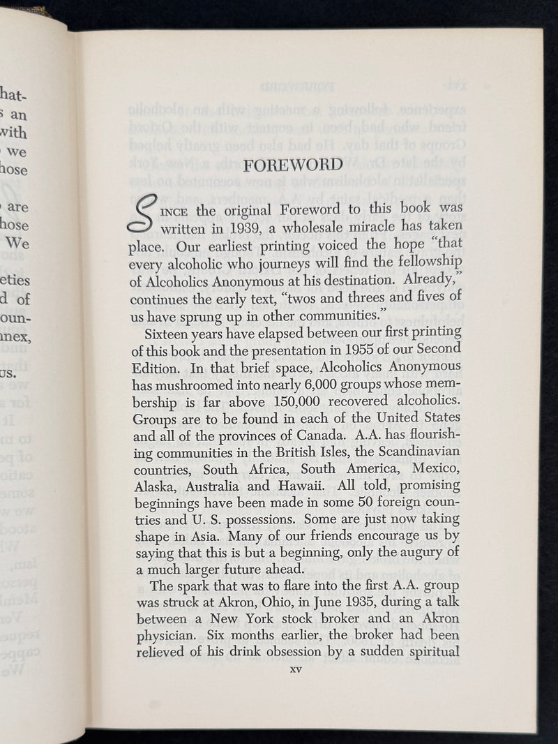 Alcoholics Anonymous — Second Edition, Second Printing (c. 1957)