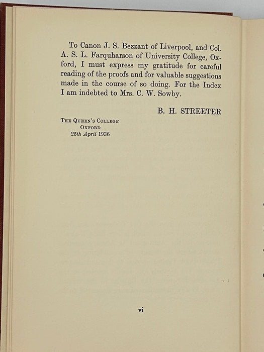 The God Who Speaks by Burnett Hillman Streeter from 1936 - ODJ