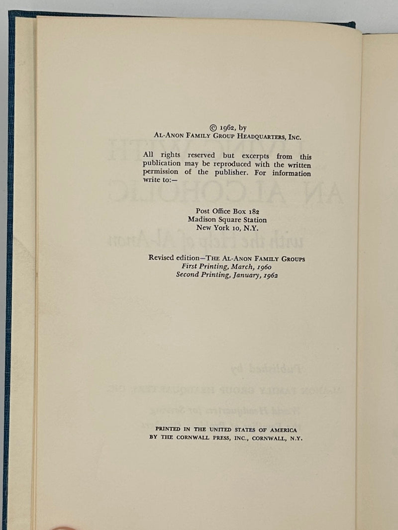 Living with an Alcoholic with the Help of Al-Anon - Second Printing, January 1962 - ODJ