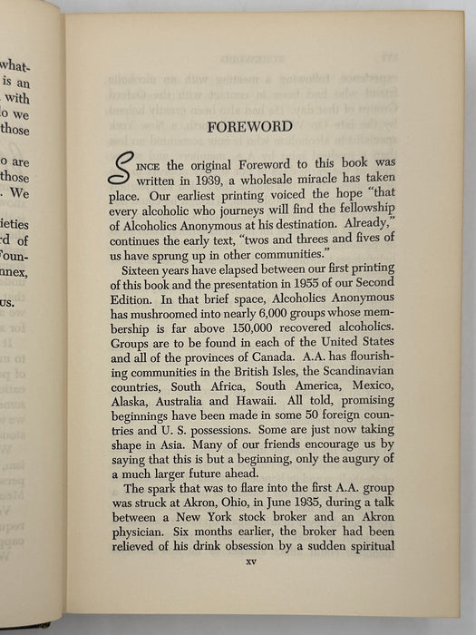 Alcoholics Anonymous Second Edition 2nd Printing - RDJ