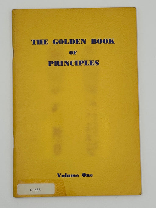 The Golden Book of Principles by Father John Doe(Ralph Pfau) - 1st Printing West Coast Collection