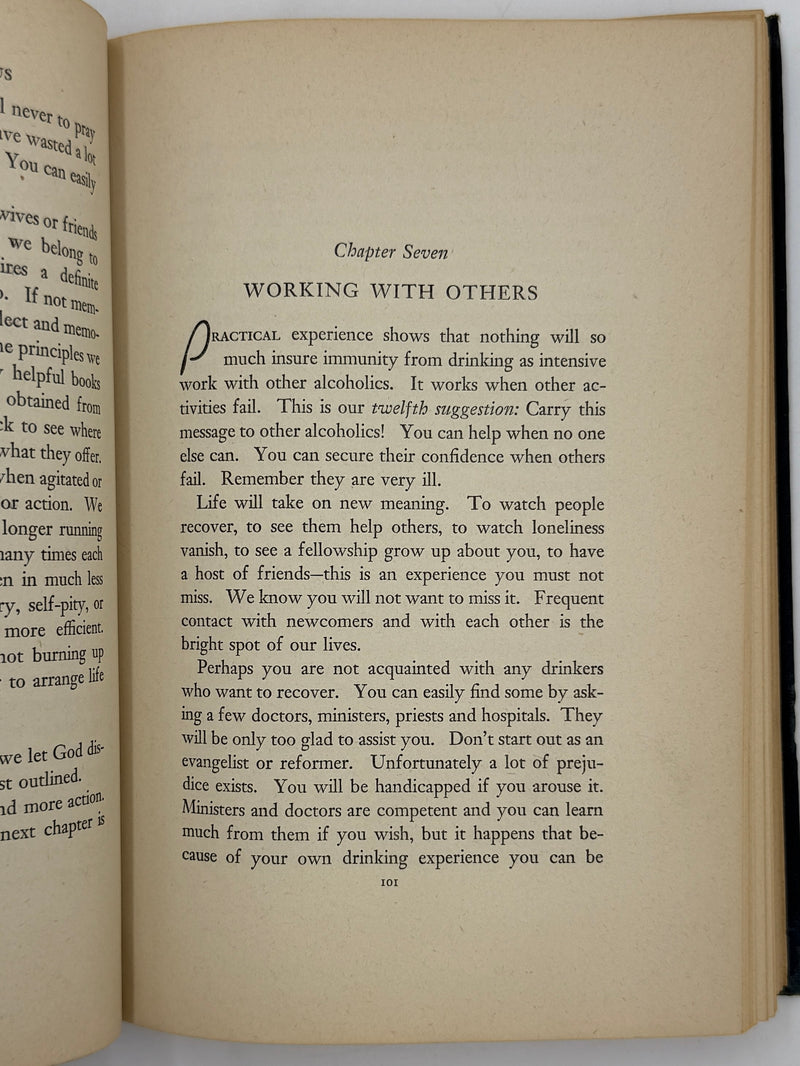 Alcoholics Anonymous Extremely RARE First Edition 7th Printing Big Book from 1945 - RDJ