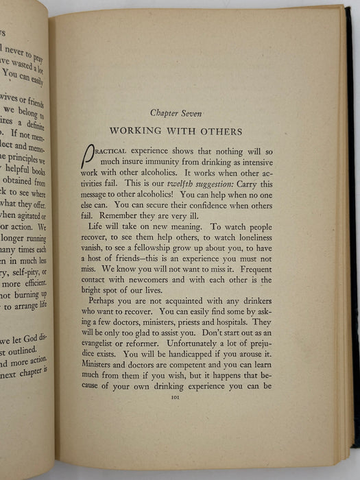 Alcoholics Anonymous Extremely RARE First Edition 7th Printing Big Book from 1945 - RDJ