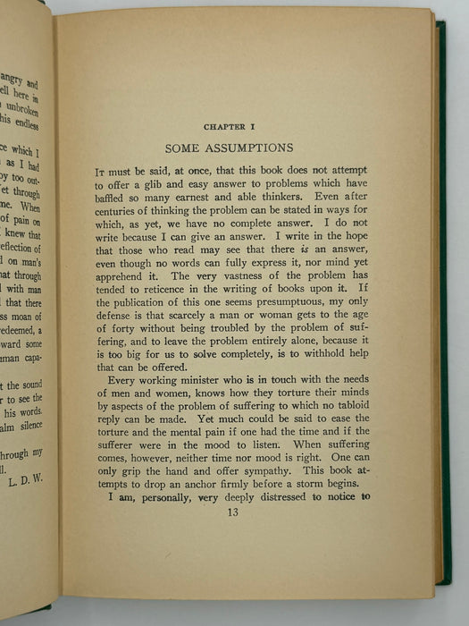 Why Do Men Suffer? by Leslie D. Weatherhead - Fourth Printing