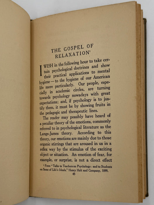 On Vital Reserves: The Energies of Men; The Gospel of Relaxation by William James