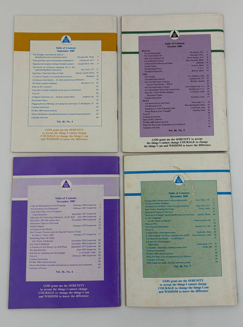 AA Grapevine Complete Set 1989