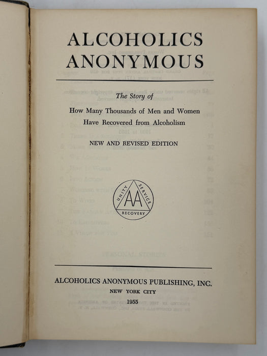 Alcoholics Anonymous Second Edition 2nd Printing - RDJ