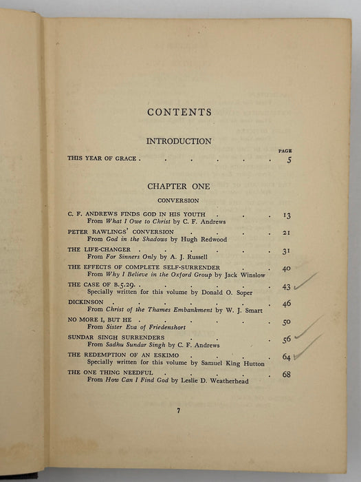 By The Grace Of God : A Book Of Religious Experience By Rev. F.E. Christmas - 1937 Recovery Collectibles